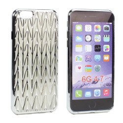 iPhone 6s 6 4.7 Club Electroplate Soft Hybrid Case (Silver Clear)